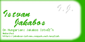 istvan jakabos business card